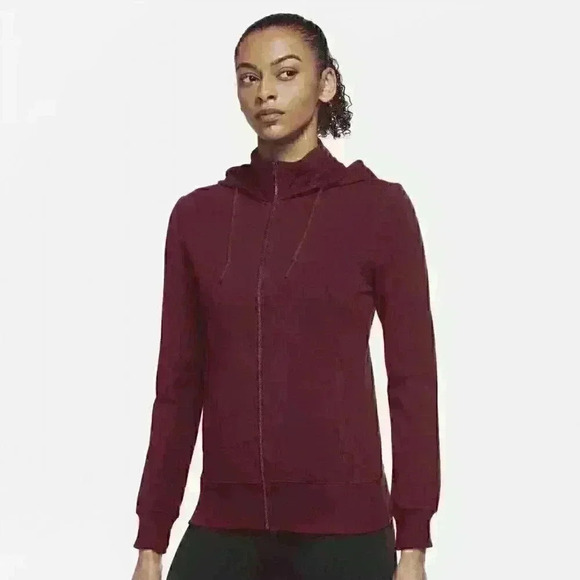 Nike Yoga Women's Plus Size 3XL Fleece Full-Zip Hoodie NWT $75 - Picture 1 of 3